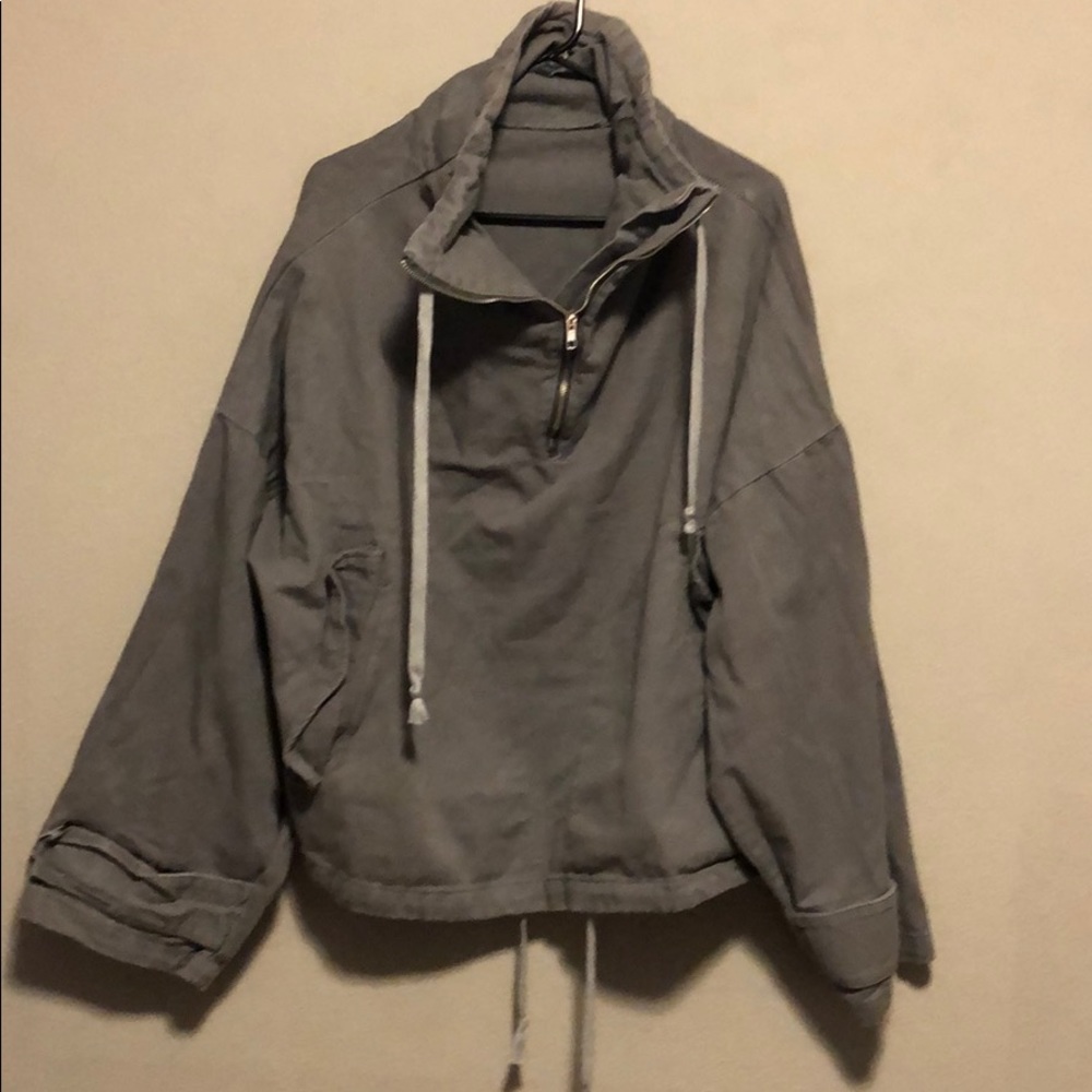 Grey jacket high neck
